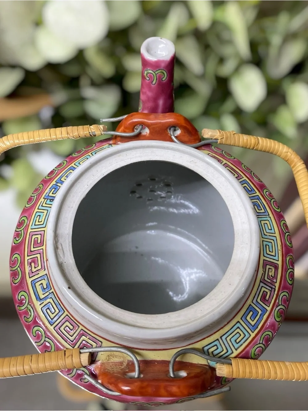 Vintage Chinese Famille Rose Pink Longevity Tea Set Teapot Cups